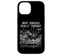 Carcasa para iPhone 14 Japón Gran Ola Física Hokusai Agua Movimiento Matemáticas Ciencia