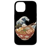 Carcasa para iPhone 14 Japonés Ramen Bowl Ocean Kanagawa Wave Anime Food Noodle