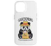 Carcasa para iPhone 14 Jardinería Porque el Asesinato está Mal Amante de Las Plantas Panda Malvado