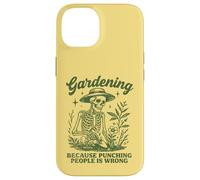 Carcasa para iPhone 14 Jardinería Porque Golpear a la Gente es un Esqueleto incorrecto