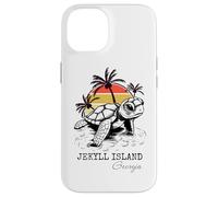 Carcasa para iPhone 14 Jekyll Island Georgia Sea Turtle Preserve 70s Estilo Retro