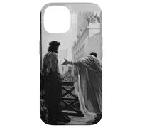 Carcasa para iPhone 14 Jesucristo Arrestado Poncio Pilato Pintura Bíblica Negro