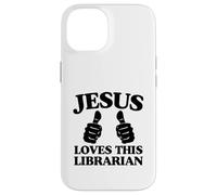 Carcasa para iPhone 14 Jesús ama a Este Grupo de adoración de la Iglesia Cristiana bibliotecaria