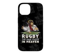 Carcasa para iPhone 14 Jesús Jugando al Rugby Rugby - The Game Played In Heaven