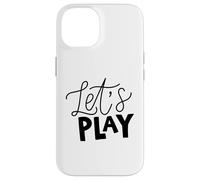 Carcasa para iPhone 14 Juguemos una Frase de guión audaz sobre Fondo Gris