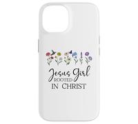 Carcasa para iPhone 14 Just a Girl Who Loves Jesus Girls Christian Rooted in Christ