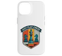 Carcasa para iPhone 14 Just Play Chess Retro Juego de Mesa Amantes Jugador de ajedrez