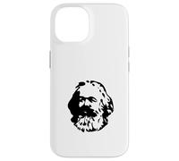 Carcasa para iPhone 14 Karl Marx Silueta Minimalista Comunismo Socialismo