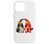 Carcasa para iPhone 14 King of Spades and Queen of Hearts with Funny Garden Gnomes