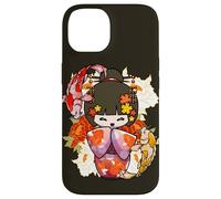 Carcasa para iPhone 14 Kokeshi Doll Koi Fish Japonés Estética Amante