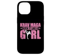 Carcasa para iPhone 14 Krav Maga patea como una Chica en Defensa Personal con Estilo