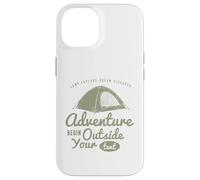 Carcasa para iPhone 14 La Aventura Comienza Fuera de tu Tienda de campaña: Acampar al Aire Libre