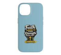 Carcasa para iPhone 14 La fe me sostiene Cuando se agotan Las Fuerzas Diseño Cristiano