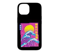 Carcasa para iPhone 14 La Gran Ola, Vaporwave Anime Estética Glitch Japonés