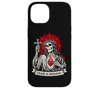 Carcasa para iPhone 14 La Muerte es derrotada Oscuro Cristiano Gótico Esqueleto Fe G