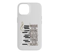 Carcasa para iPhone 14 La música es la Cita de Piano de la Manera Divina