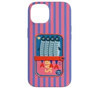 Carcasa para iPhone 14 Lata Retro para sardinas, Estilo Vintage, con Rayas Rosas, costeras y veraniegas