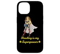 Carcasa para iPhone 14 Leer es mi superhéroe Superpoder Amante del Libro Mujeres Niñas