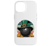 Carcasa para iPhone 14 Leprechaun Bowling Ball St. Patrick's Day Gold
