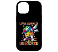 Carcasa para iPhone 14 Level Kindness Unlocked Master Builder Gamer Boys Teacher