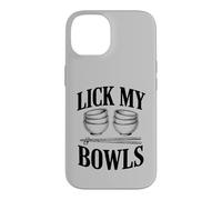 Carcasa para iPhone 14 Lick My Bowls Rice and Chopsticks Funny Foodie Juego de Palabras para Adultos