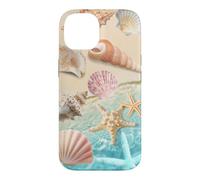 Carcasa para iPhone 14 Linda Playa estética océano Concha Costera Verano mar Tema
