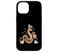 Carcasa para iPhone 14 Lindo Conejo de Pascua con Huevos diseño de Serpiente caprichosa