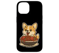 Carcasa para iPhone 14 Lindo Corgi Spaghetti Pasta Lover
