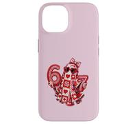 Carcasa para iPhone 14 Lindo Crochet Ghost 67 Meme Pink Coquette Cumpleaños 67