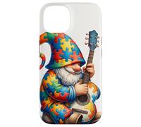 Carcasa para iPhone 14 Lindo Rompecabezas gnomo Conciencia sobre el Autismo