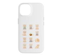 Carcasa para iPhone 14 Lindos Gatos meditadores Kawaii Zen Feline Design