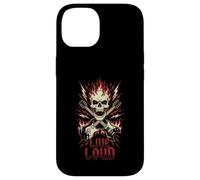 Carcasa para iPhone 14 Live Loud Rock and Roll Guitarra Vintage Rock Music