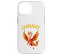 Carcasa para iPhone 14 Llama Fénix Híbrido Flaming Wings Fantasía Criatura