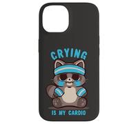 Carcasa para iPhone 14 Llorar es mi Mapache Cardiovascular