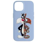 Carcasa para iPhone 14 Looney Tunes Slyvester Half Skeleton