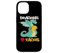 Carcasa para iPhone 14 Los Dragones aman los Tacos