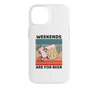 Carcasa para iPhone 14 Los Fines de Semana Vintage para Amantes de los Unicornios Son para