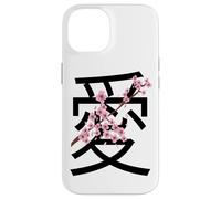Carcasa para iPhone 14 Love Kanji Symbol & Sakura Flowers Valentine’s Day
