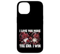 Carcasa para iPhone 14 Love You More The End I Win Floral Rose Flower GNOME Couple