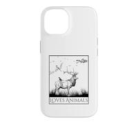 Carcasa para iPhone 14 Loves Animals Nature Wildlife Graphic of Deer and Birds