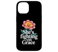 Carcasa para iPhone 14 Luchando con Gracia Guerrero Cáncer Inspirador