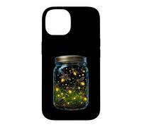 Carcasa para iPhone 14 Luciérnagas En Tarro Lindo Relámpago Insectos Noche Brillante