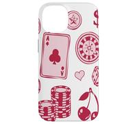 Carcasa para iPhone 14 Lucky Girl Energy Gambling Playing Cards Cherries and Dice