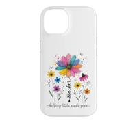 Carcasa para iPhone 14 Maestro ayudando a pequeñas Mentes a Crecer diseño Floral