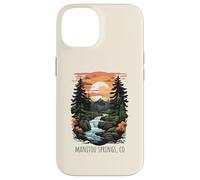 Carcasa para iPhone 14 Manitou Springs, Colorado, EE. UU., diseño panorámico Retro de montañas