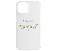 Carcasa para iPhone 14 Mapa de Islas Canarias Tenerife Gran Canaria La Gomera Lanzarote