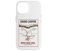 Carcasa para iPhone 14 Mapa Vintage de Bright Angel Trail, Gran Cañón, Borde Sur de Arizona