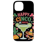 Carcasa para iPhone 14 Margarita Cactus Taco Fiesta Happy Cinco De Mayo Celebración