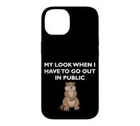 Carcasa para iPhone 14 Marmota Triste Cuando Tengo Que Salir en público introvertido