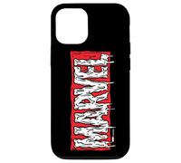 Carcasa para iPhone 14 Marvel Red Brick Logo Grime Time Negro